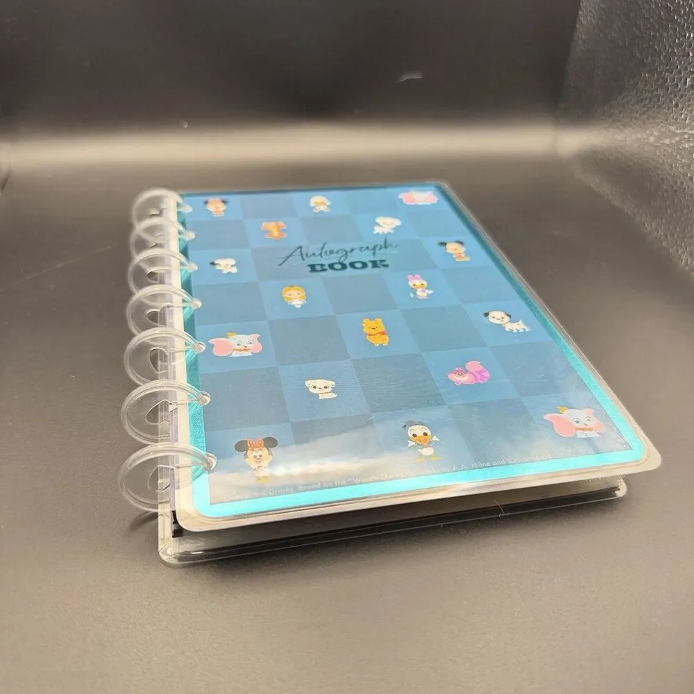 Happy Planner Disney Characters Autograph Book A5 Blue Checkered Disc-Bound